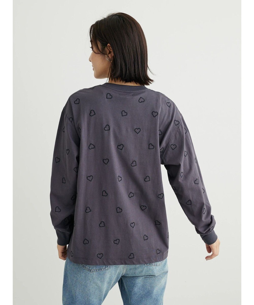 Green Parks ・Ｄｏｕｂｌｅ　Ｆｌａｇｓ　ハート刺繍ロンＴ 