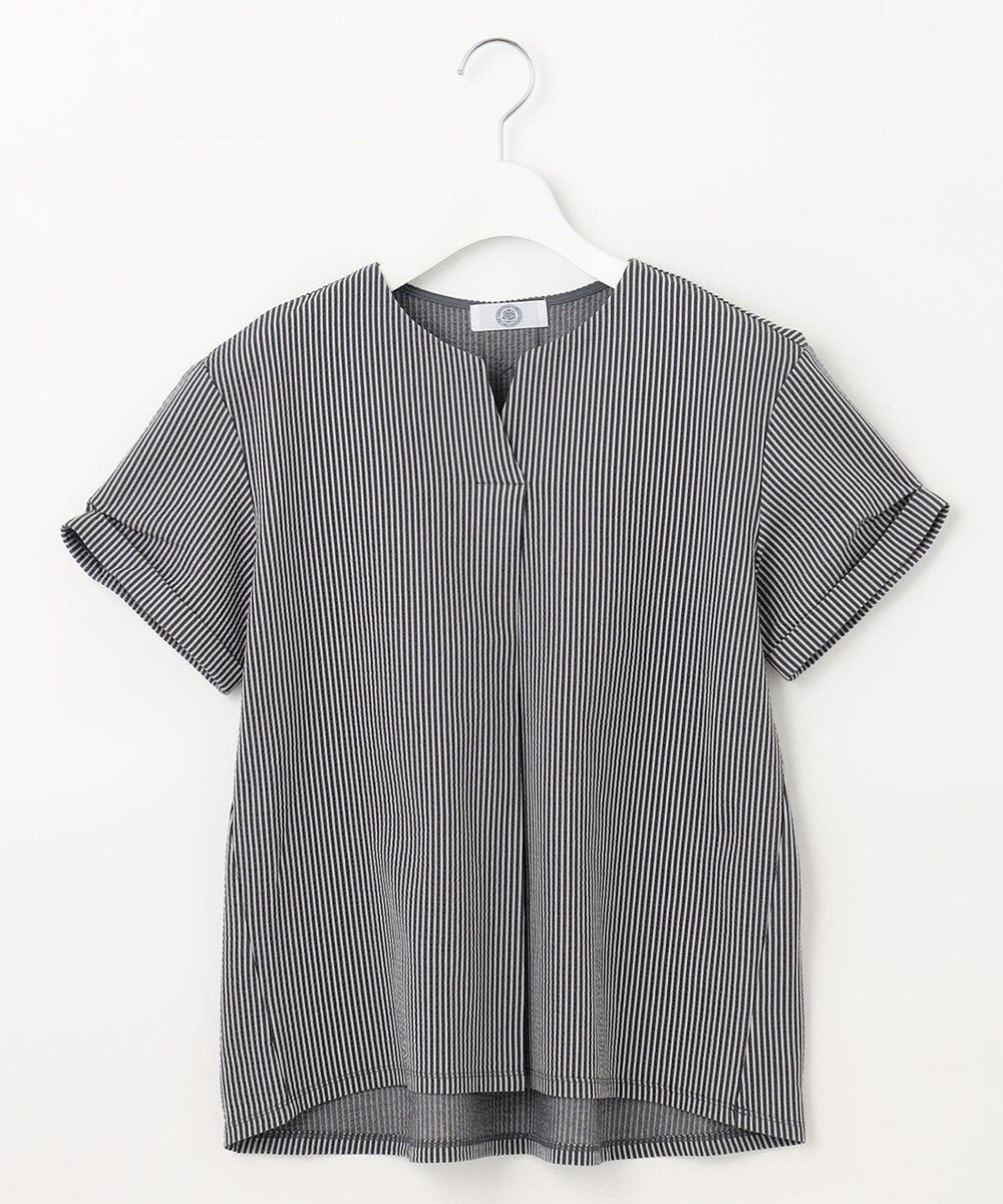 J.PRESS LADIES L 【WEB限定カラーあり・抗菌消臭・吸水速乾】サッカージャージー キーネック カットソー 