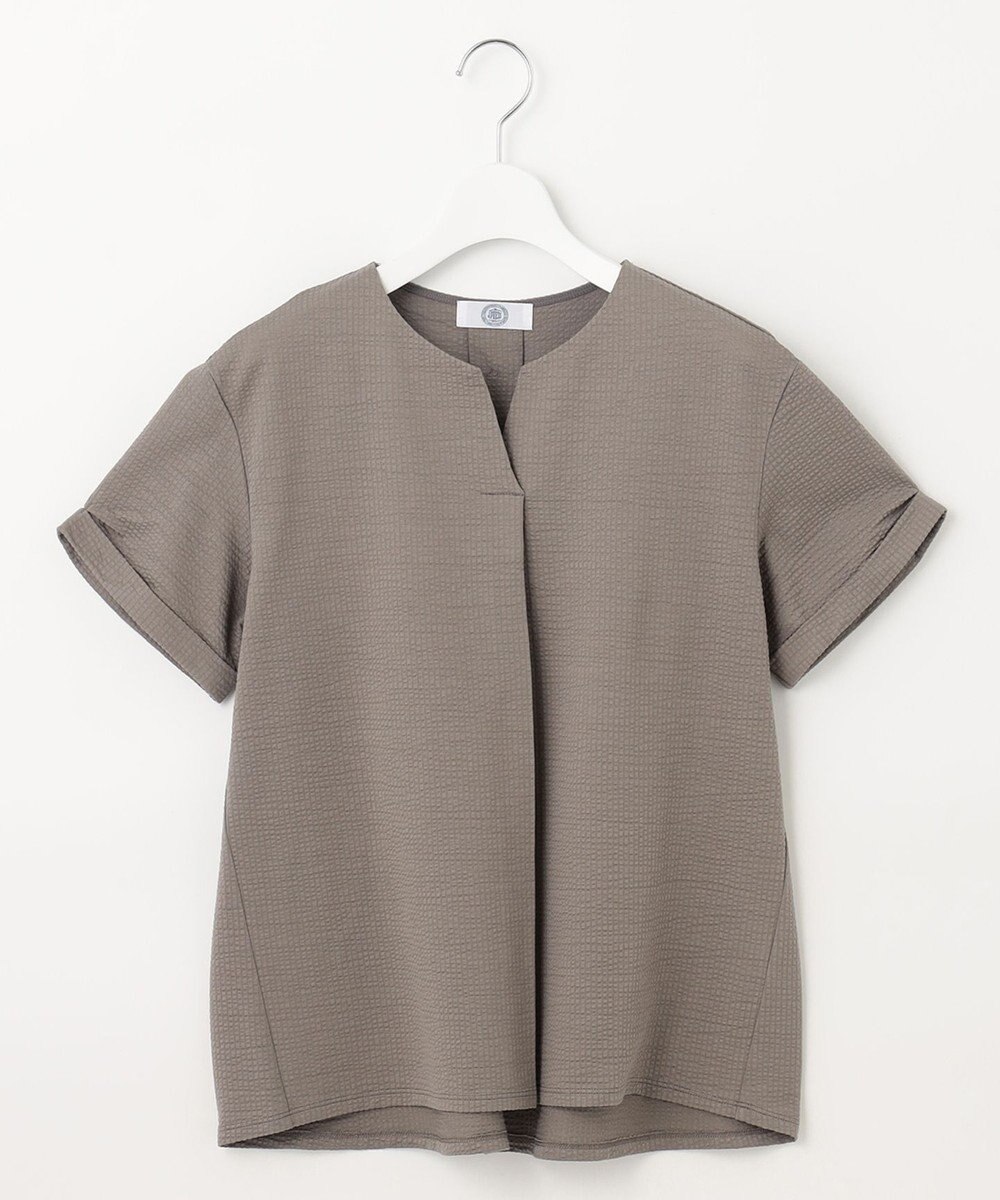 J.PRESS LADIES L 【WEB限定カラーあり・抗菌消臭・吸水速乾】サッカージャージー キーネック カットソー 