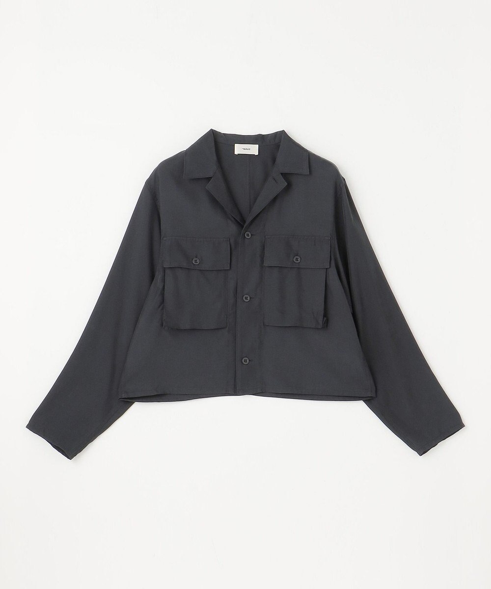 NAVE 【ReNAVE・セットアップ可/洗える/UVケア/接触冷感】フィブリルシャンブレー オープンカラーシャツ 