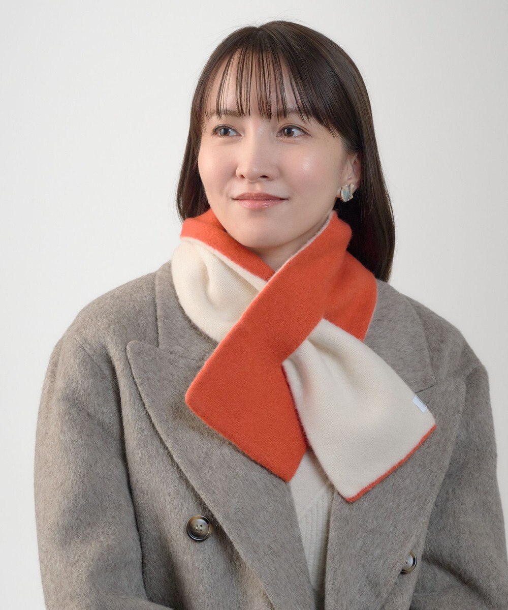 MOONBAT MACKINTOSH PHILOSOPHY(マッキントッシュ フィロソフィー）【ギフトBOX付】ウール100％ リバーシブル ニット マフラー ユニセックス 日本製 