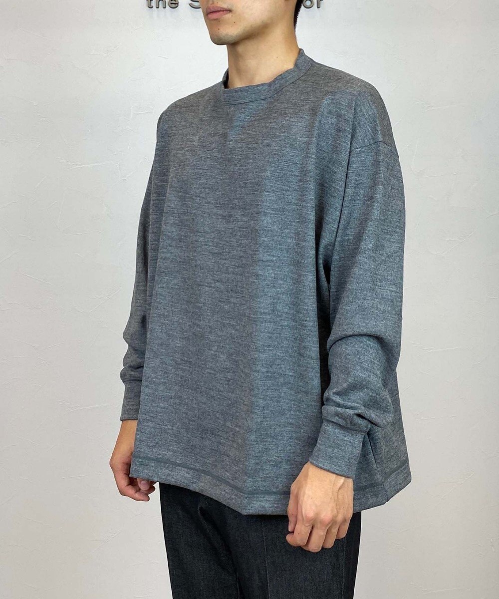 KASHIYAMA 【ウォッシャブル】ウールジャージークルーネックニット 