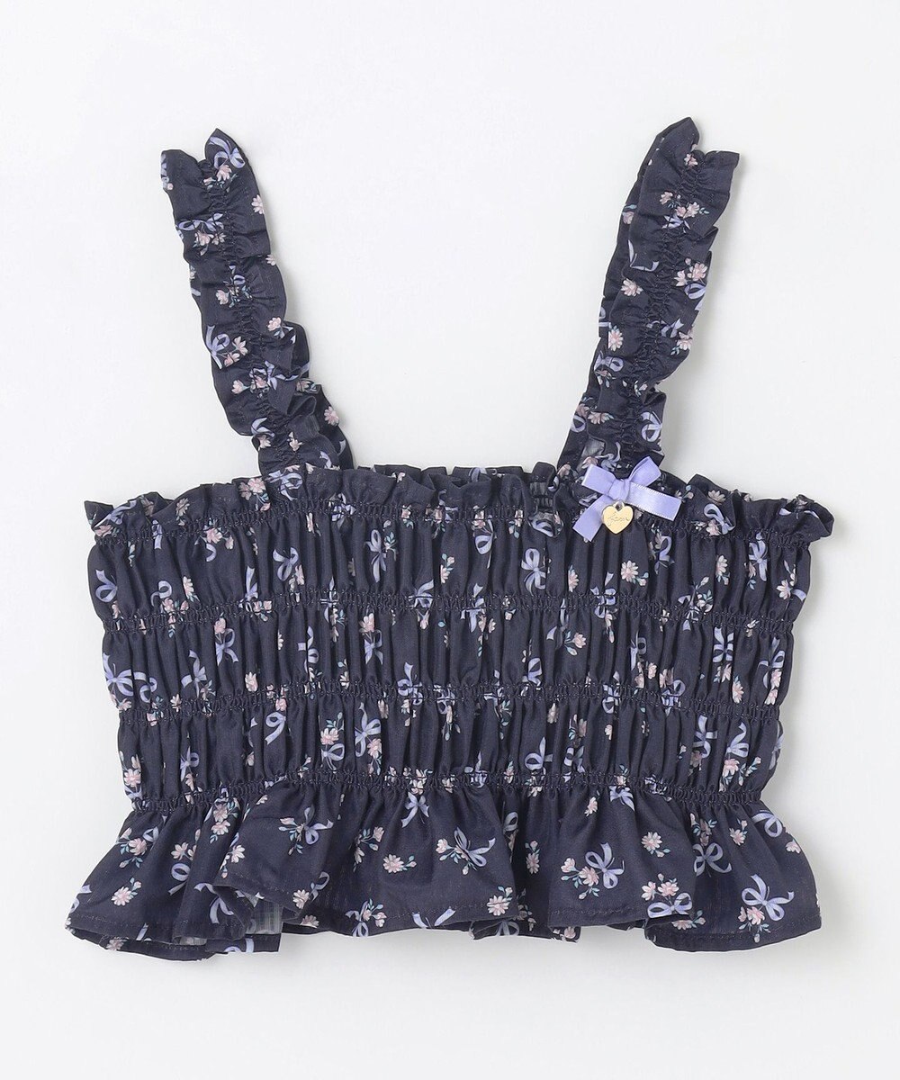 ANY KIDS フラワー×リボン ビスチェ付きTシャツ 