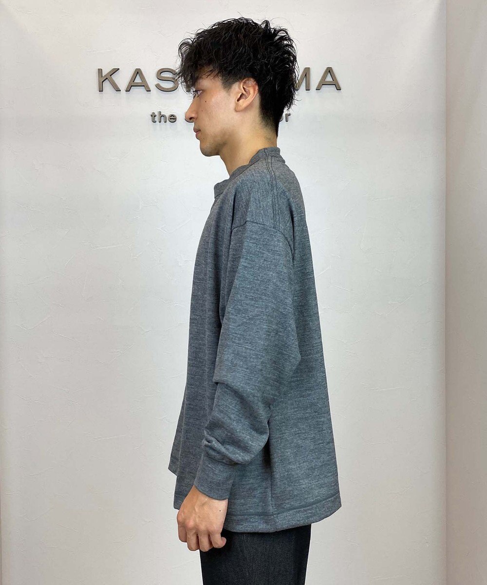 KASHIYAMA 【ウォッシャブル】ウールジャージークルーネックニット 