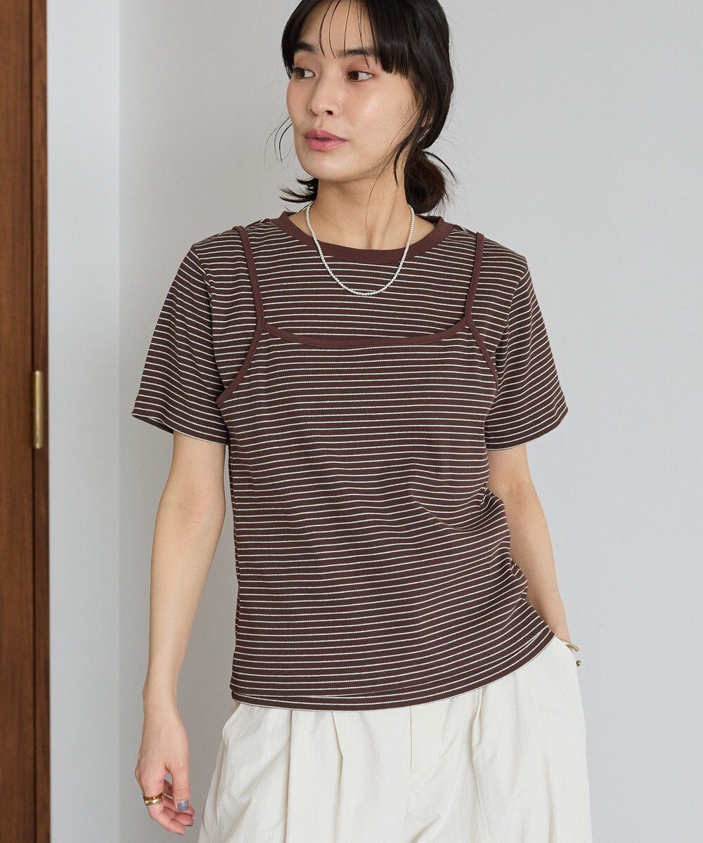 CRAFT STANDARD BOUTIQUE 2点セット/ボーダーキャミ+Tシャツ 