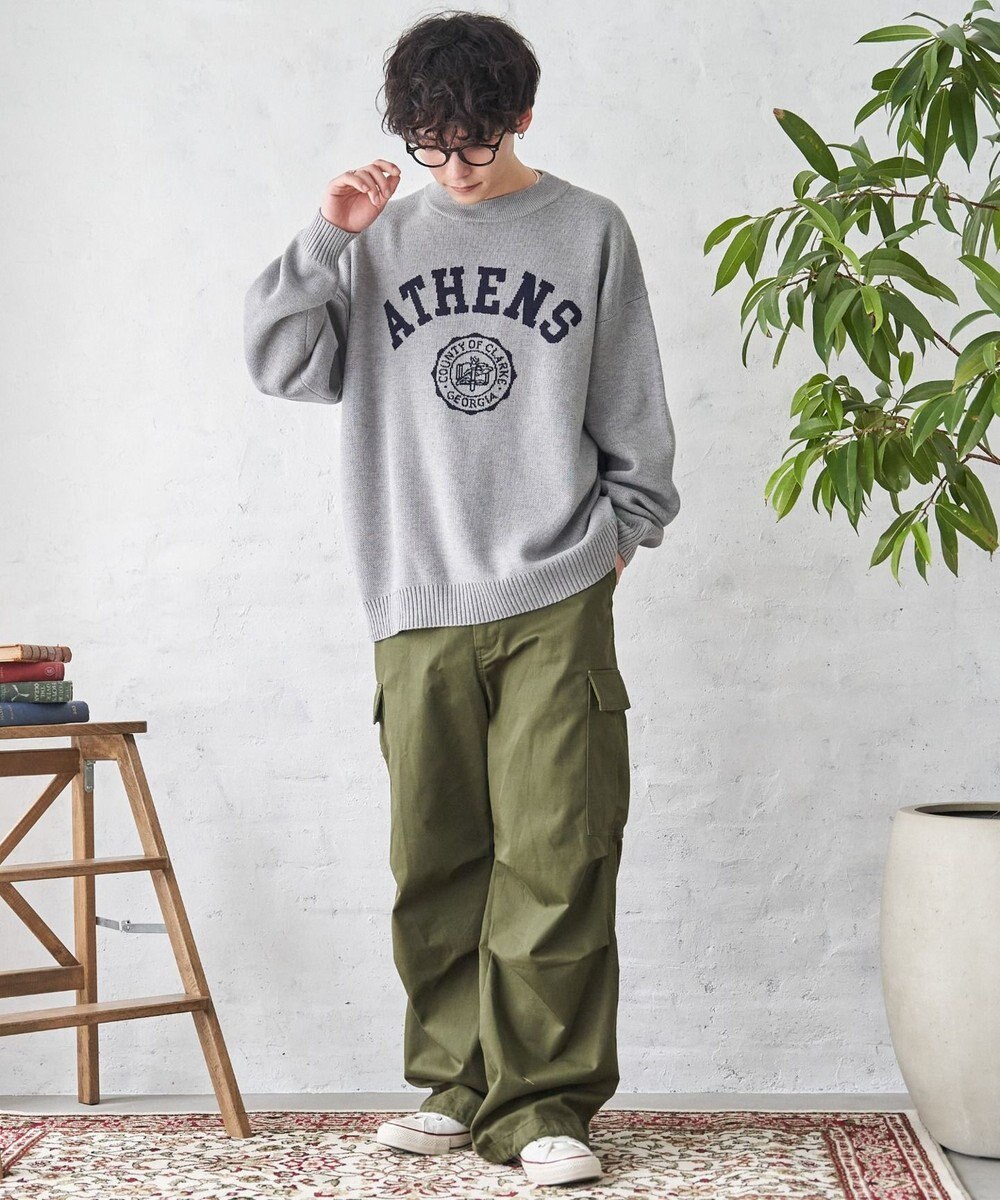 WEGO オーバーフィットジャガードプルオーバー 