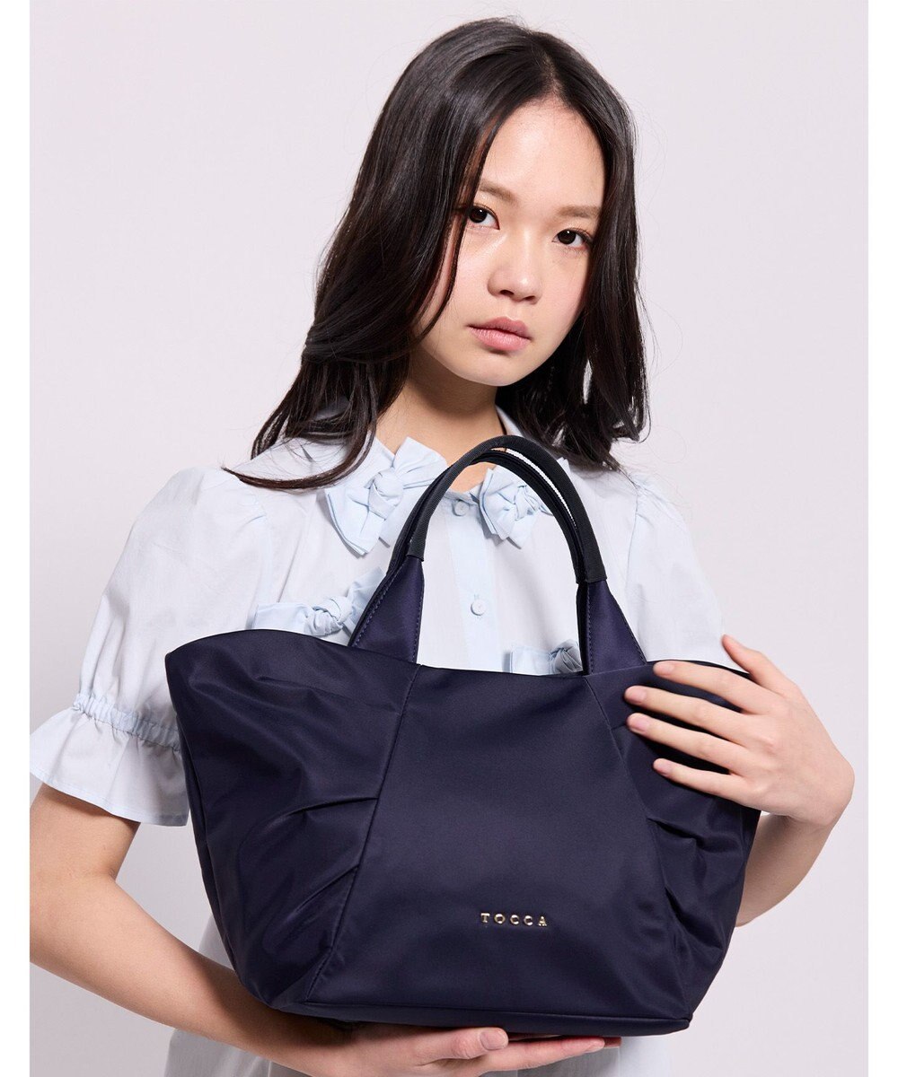 TOCCA 【宮本茉由さん・八木アリサさん着用】RIBBON KNOT NYLONBAG ナイロントートバッグ 