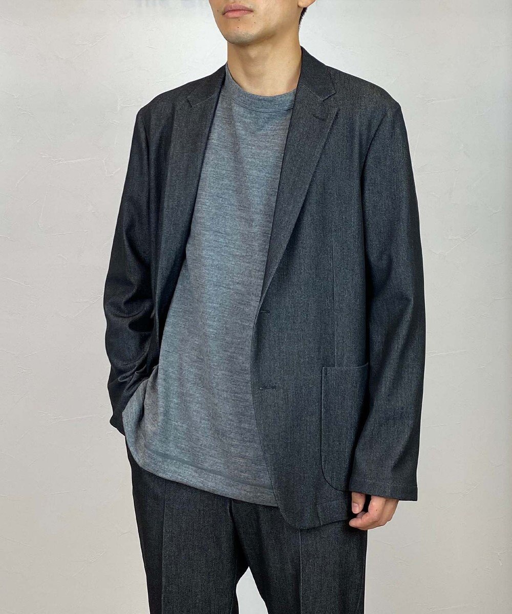 KASHIYAMA 【ウォッシャブル】ウールジャージークルーネックニット 