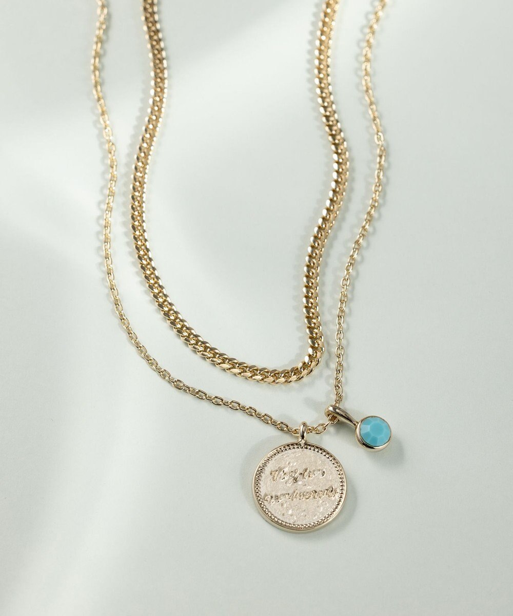 23区 カラーストーン コイン ネックレス 