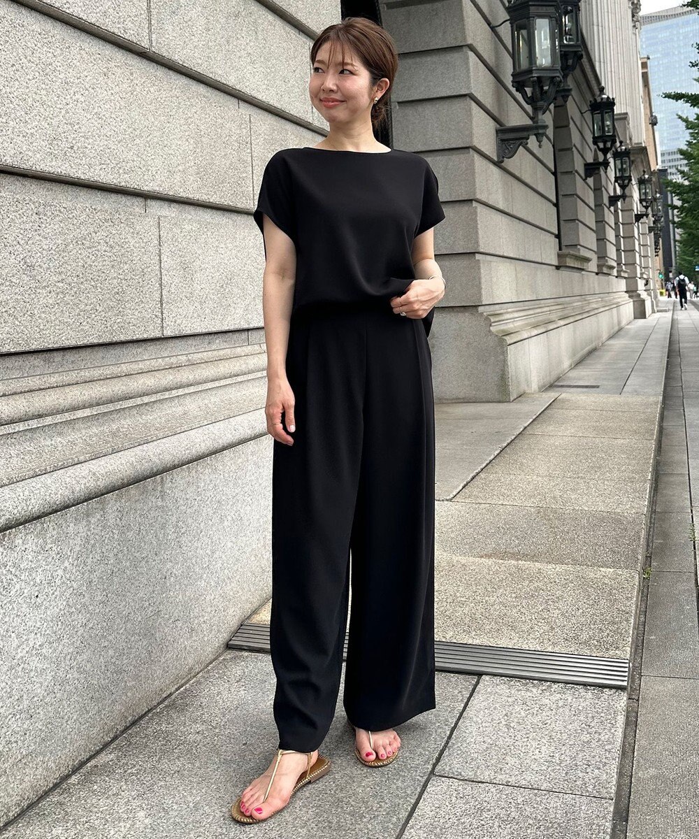 UNFILO 【接触冷感/吸水速乾】サマーセットアップ ブラウス 