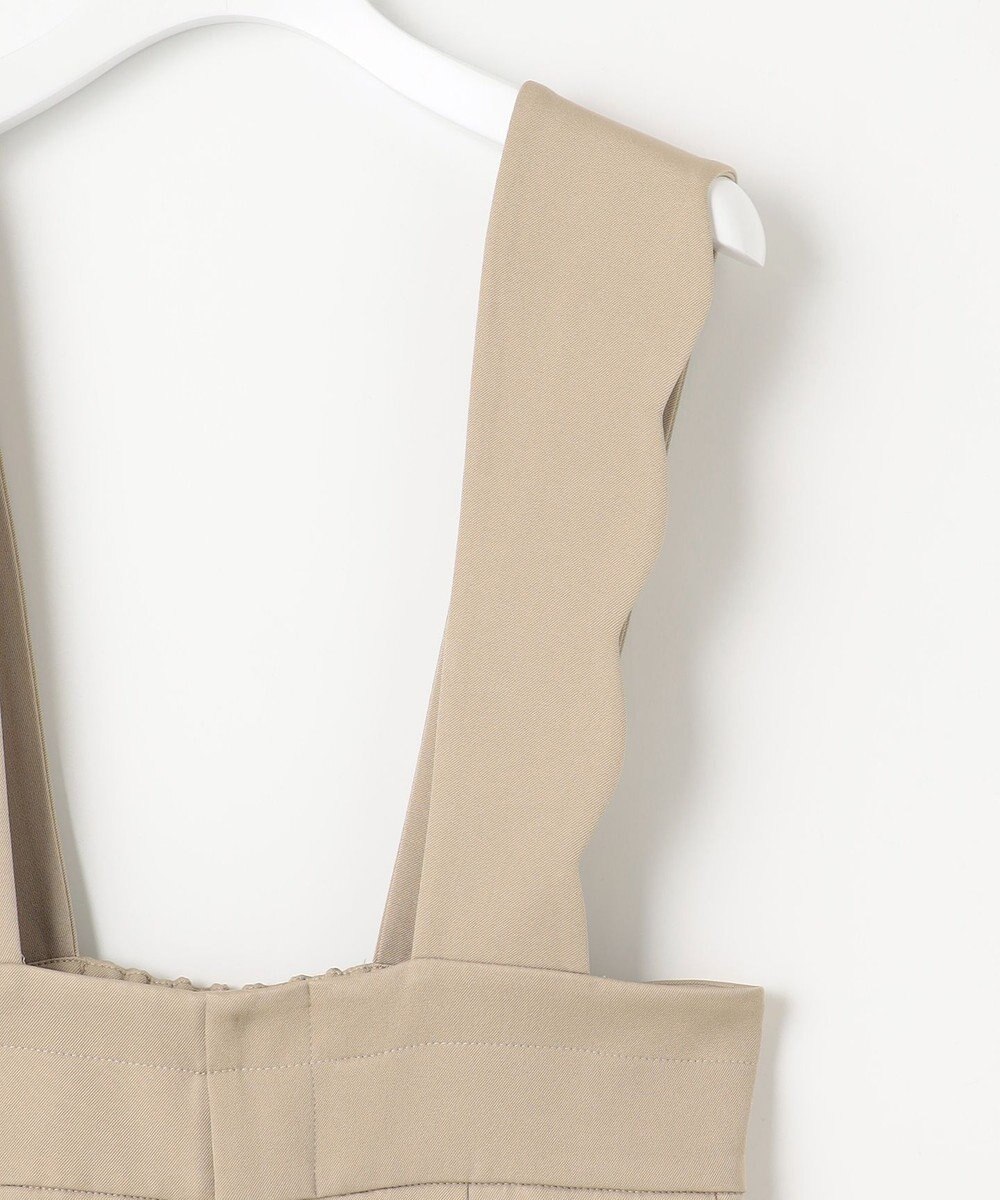 Feroux 【洗える】スカラップデザイン・サスペンダー付きパンツ 