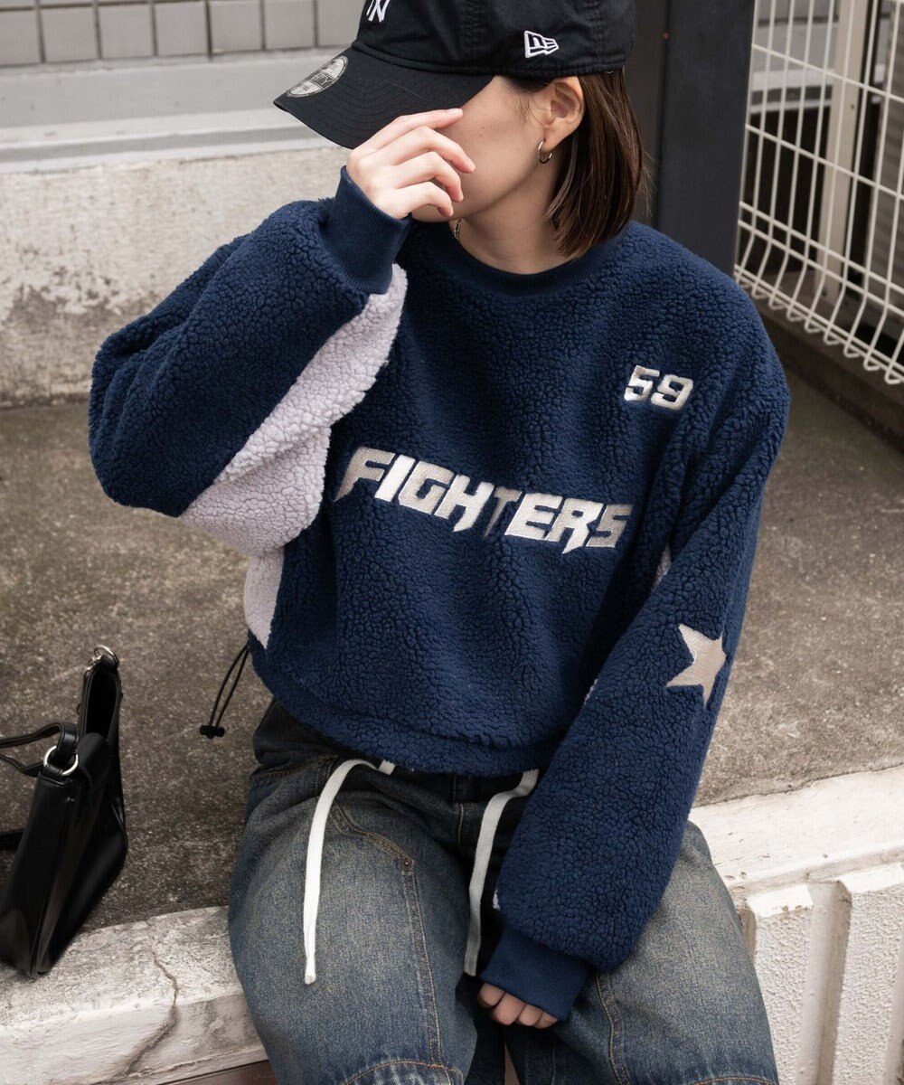 WEGO スポーツグラフィックボアショートプルオーバー 