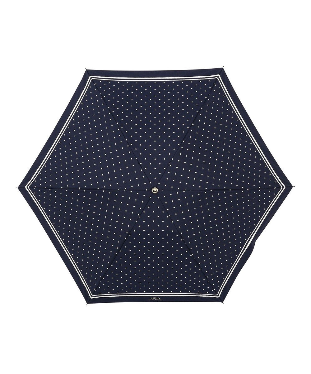 MOONBAT POLO RALPH LAUREN 晴雨兼用日傘 折りたたみ傘 ドット×グログラン／一級遮光 遮熱 UV 
