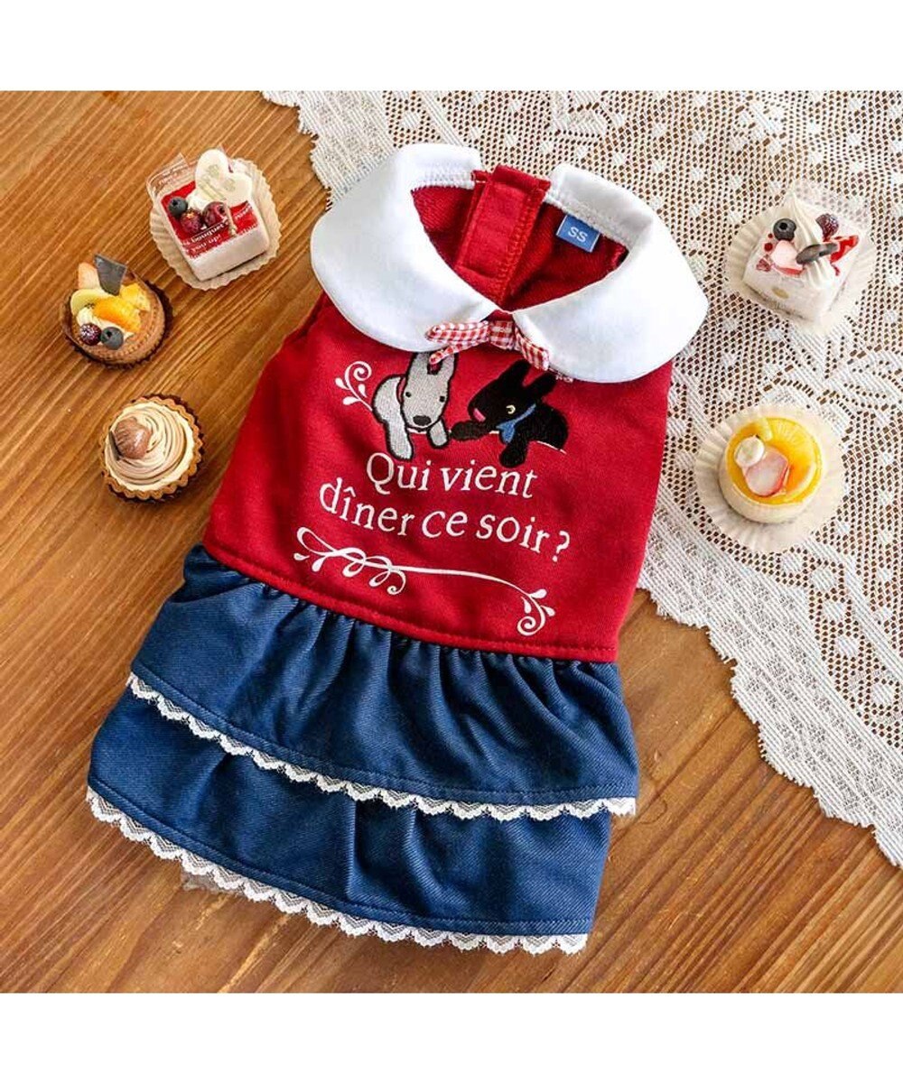 PET PARADISE リサとガスパール トレーナー ワンピース 《レッド》 小型犬 