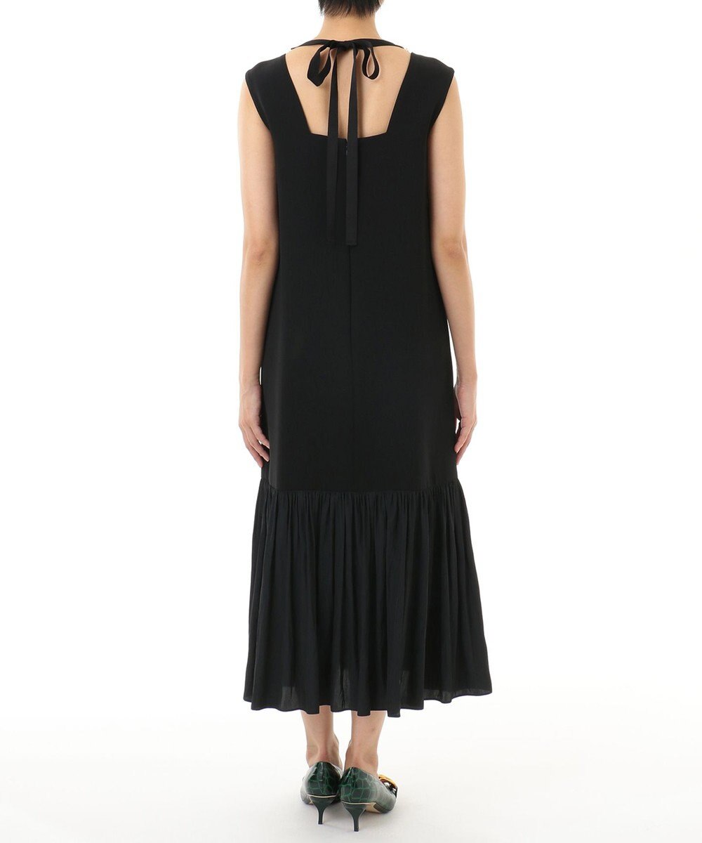 GRACE CONTINENTAL ネックレス付ティアードドレス 