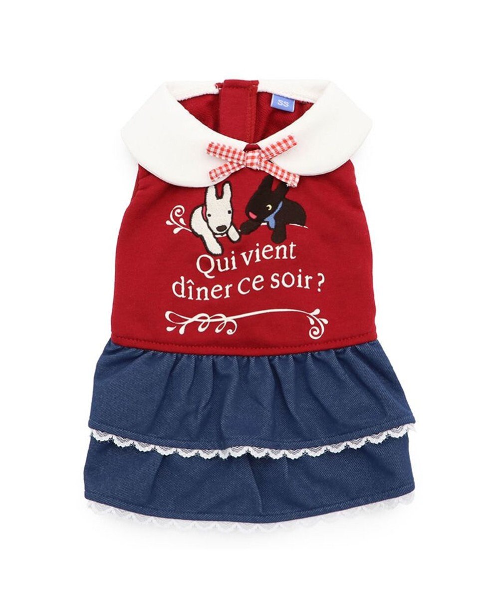 PET PARADISE リサとガスパール トレーナー ワンピース 《レッド》 小型犬 