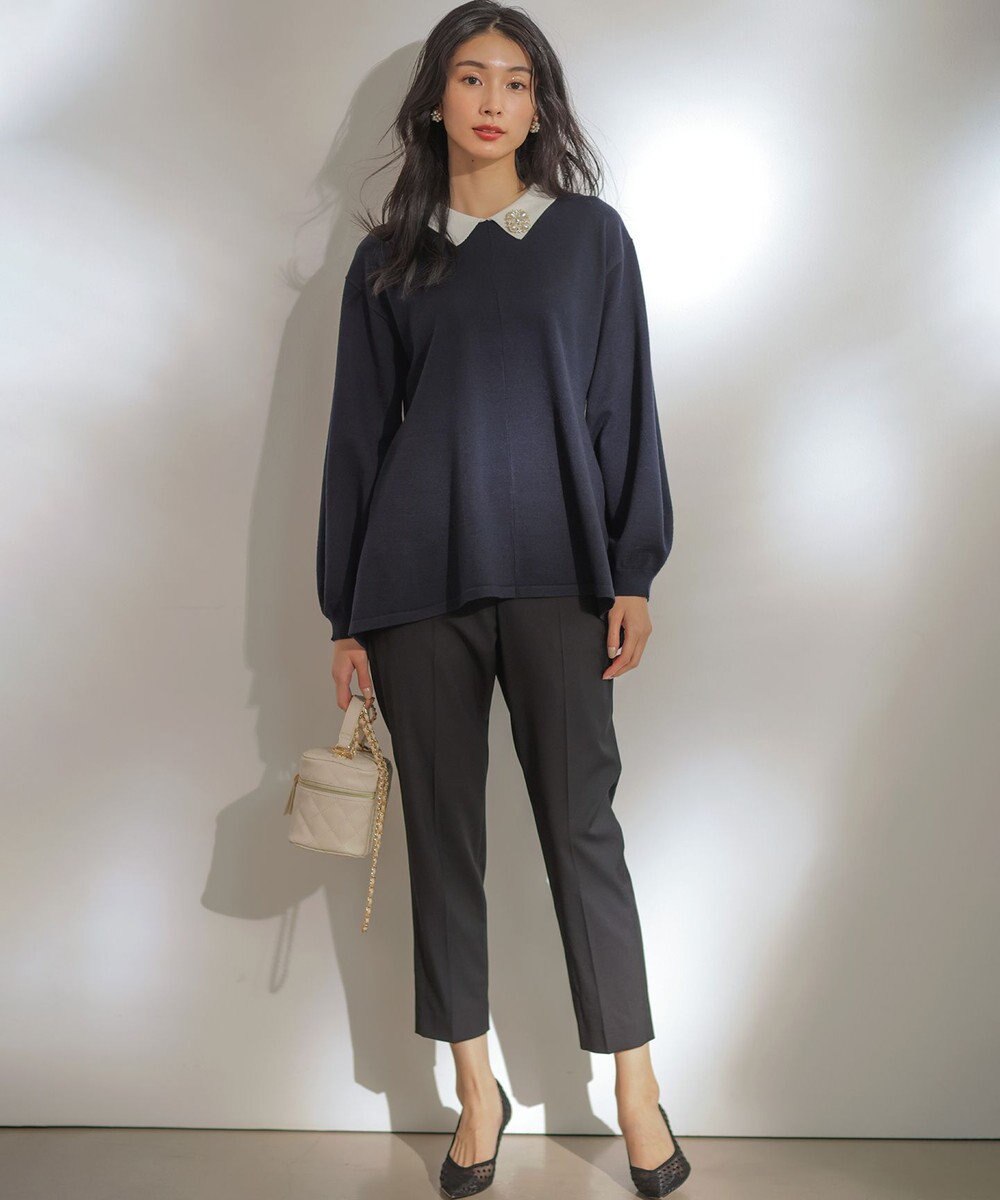 組曲 L ハンサムツイルテーパード パンツ 