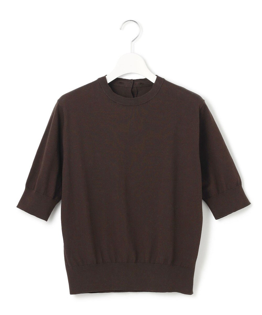 23区 【洗える】Brocheチェック レース付け襟 ニット 