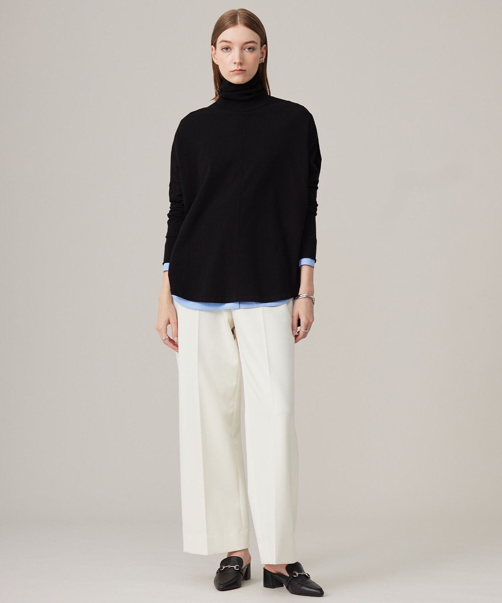 ICB 【洗える】 ヴィスコースワイド タートルネックプルオーバー 