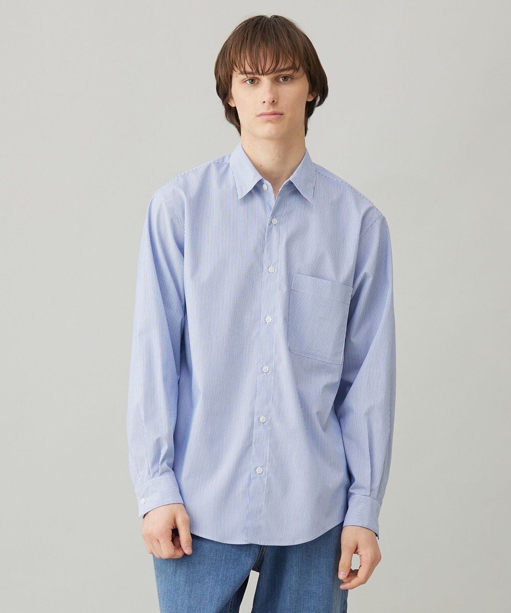 UNFILO MENS コットンライク レギュラーカラー シャツ 