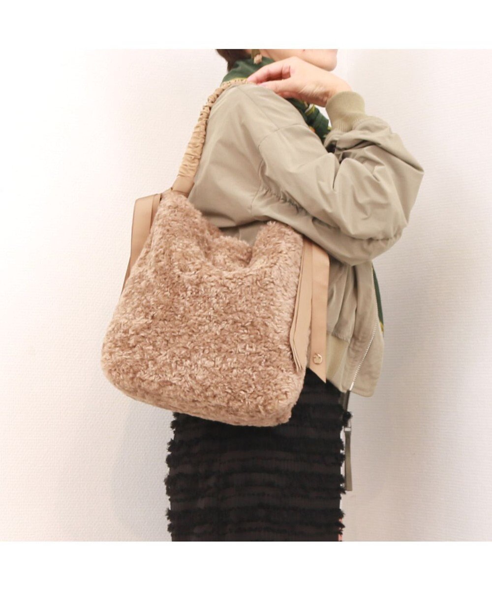 UNBILLION カシュカシュ cachecache / 下がりグログランボアトートバッグ 