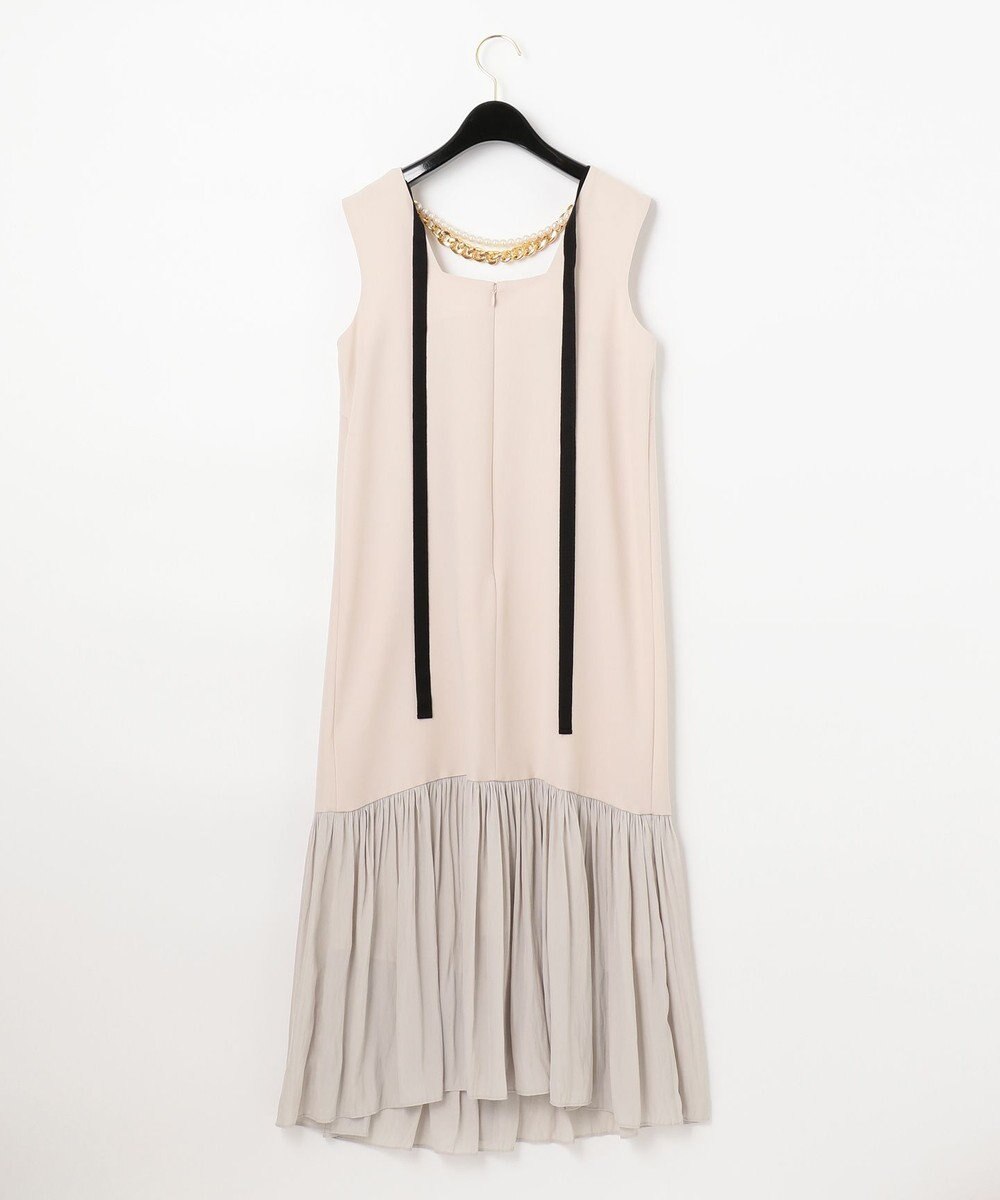 GRACE CONTINENTAL ネックレス付ティアードドレス 