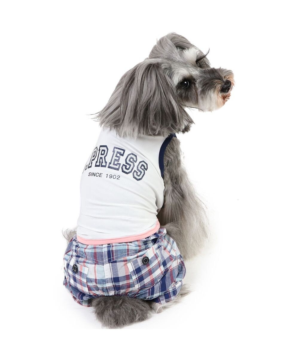 PET PARADISE J.PRESS クール 接触冷感 パンツつなぎ マドラスパンツ 小型犬 