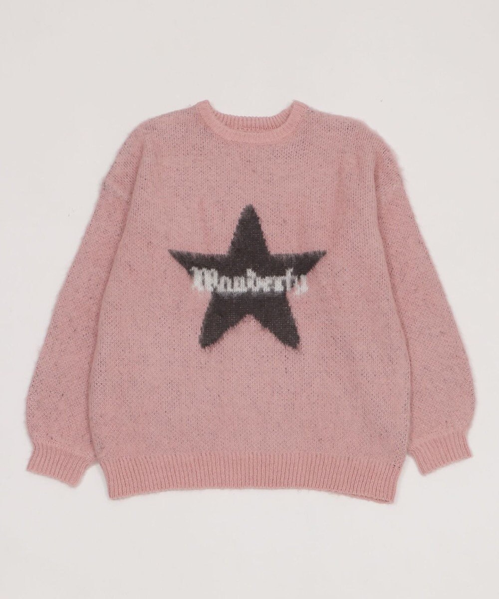 WEGO シャギーグラフィックニットBIGプルオーバー 