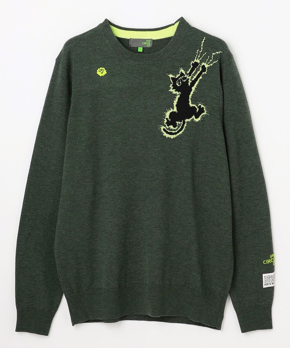 PW CIRCULUS 【MEN】Spark cat クルーネックニット ゴルフ 