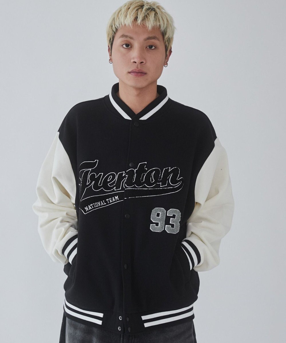 WEGO 【ユニセックス着用ITEM/MLサイズ展開】サガラワッペンスウェットスタジャン 