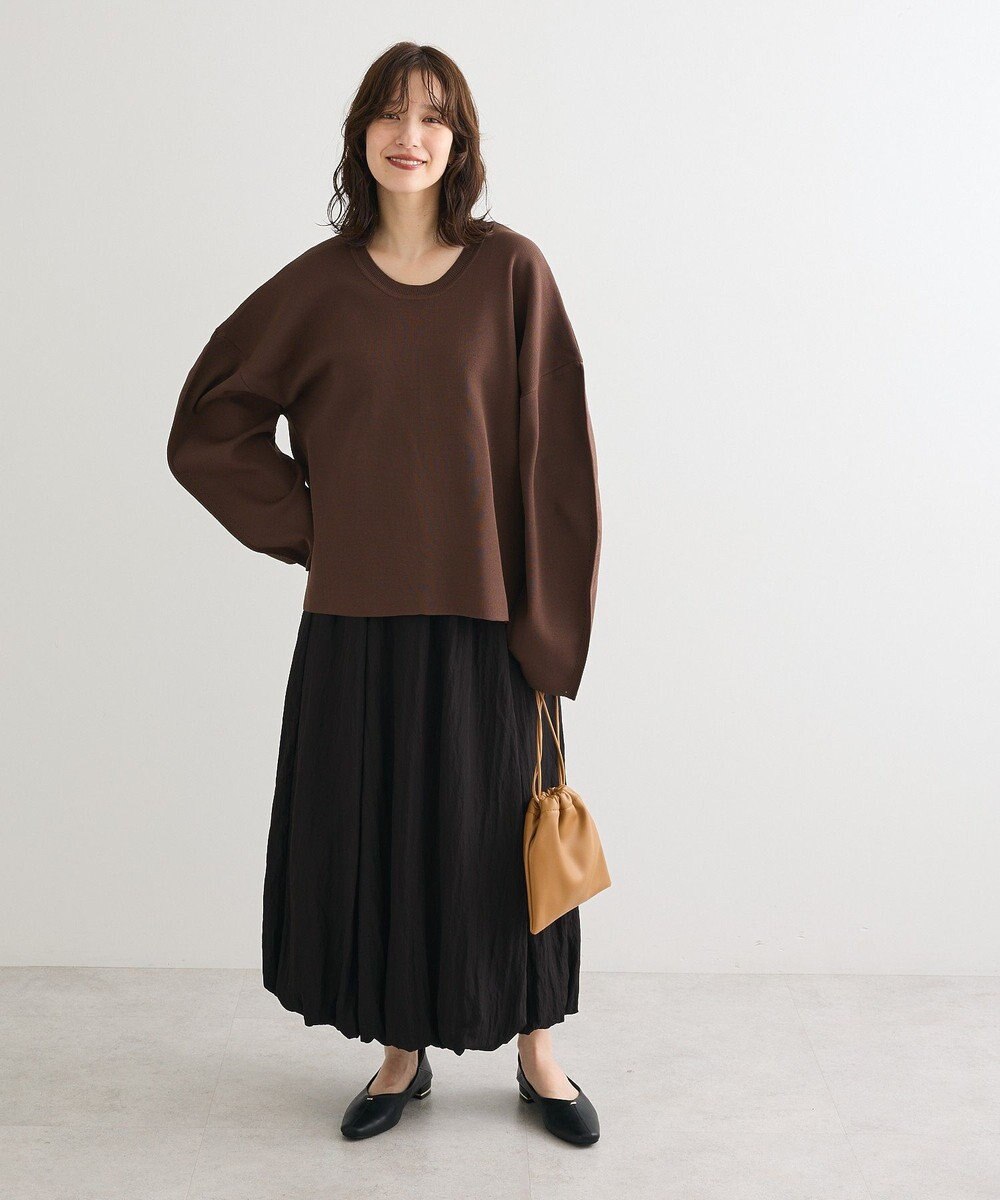 Green Parks 微光沢サテンバルーンスカート 