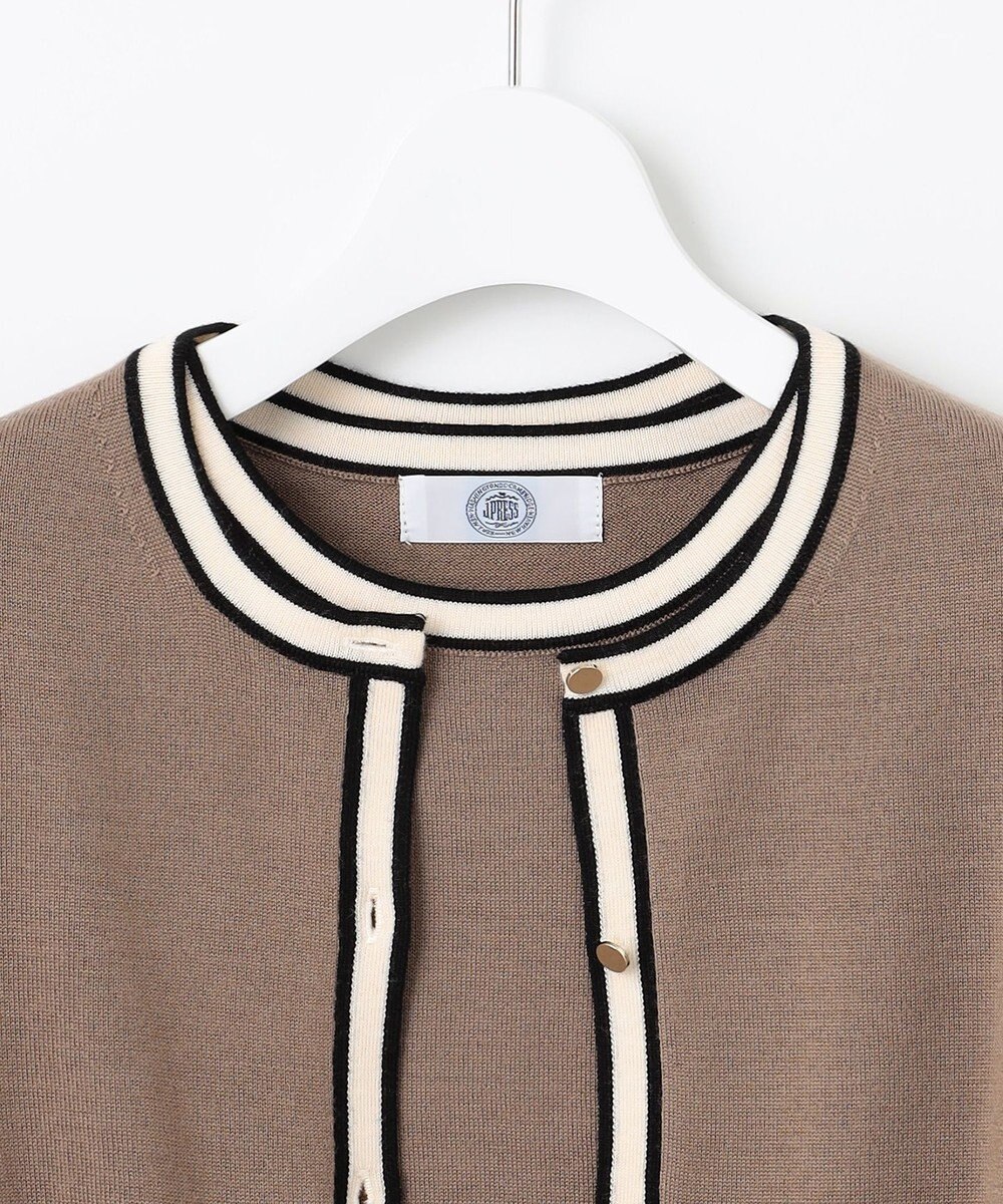 J.PRESS LADIES L 【洗える】トリムツイン ニット 