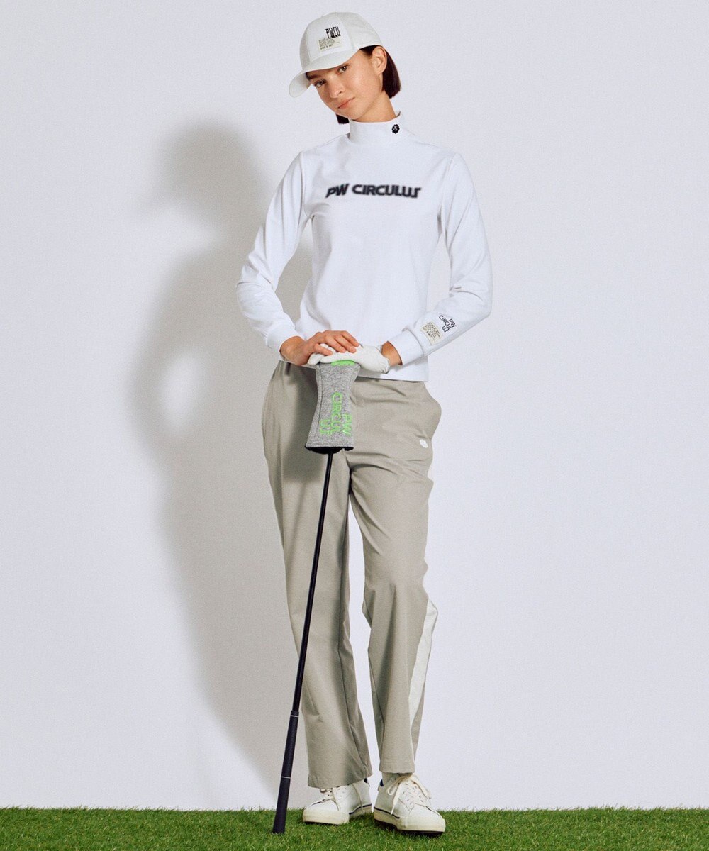 PW CIRCULUS 【吸水速乾 / UV遮蔽率99.9% UVカット / ストレッチ】【WOMEN】アニマルグラフィックロングスリーブモックT ゴルフウェア レディース 