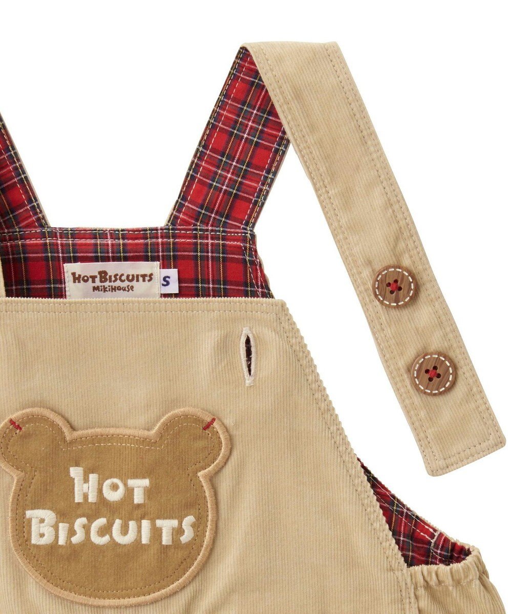 MIKI HOUSE HOT BISCUITS コーデュロイ オーバーオール＆モックネックTシャツギフトセット【BOX付き】 