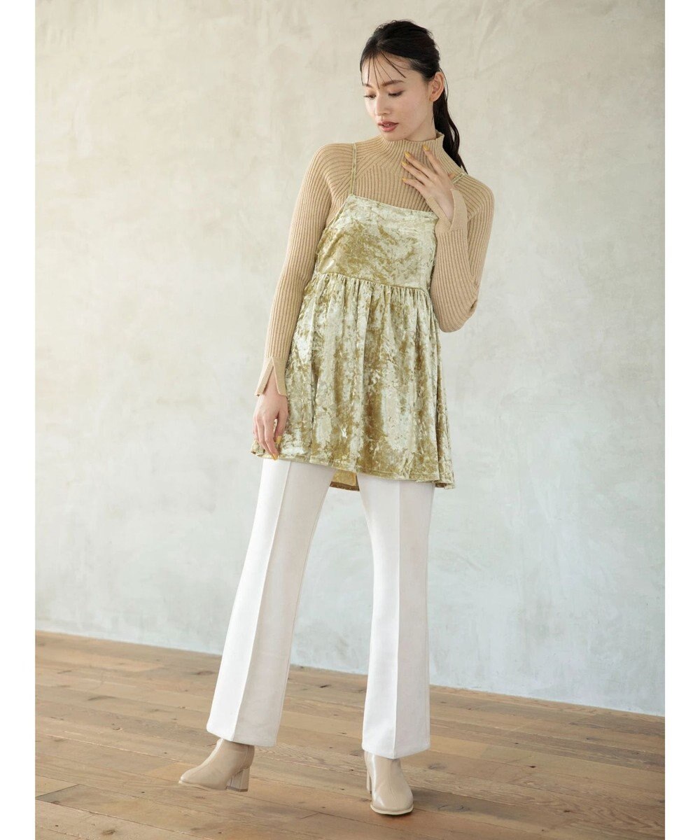 Green Parks ・ＥＬＥＮＣＡＲＥ　ＤＵＥクラッシュベロアキャミチュニック 