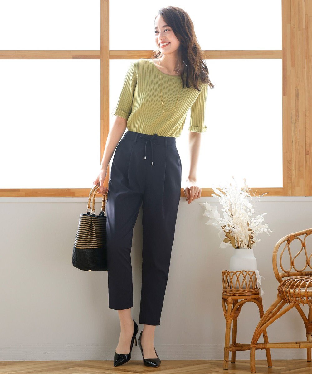 Tiaclasse 【洗える】幅広く活躍が期待できるドロストパンツ 