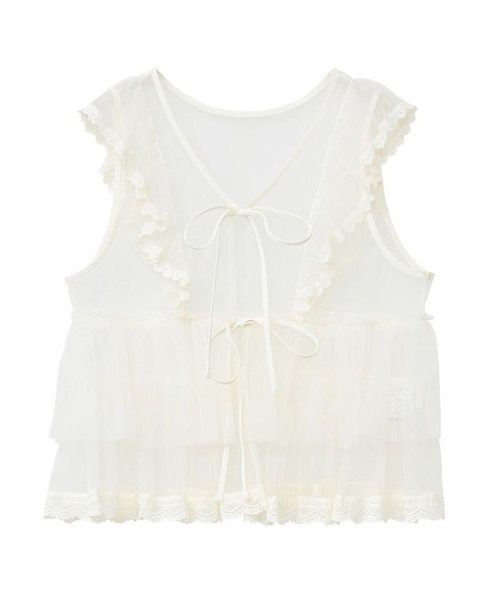 Green Parks ・ＥＬＥＮＣＡＲＥ　ＤＵＥ　チュールラッフルベスト 