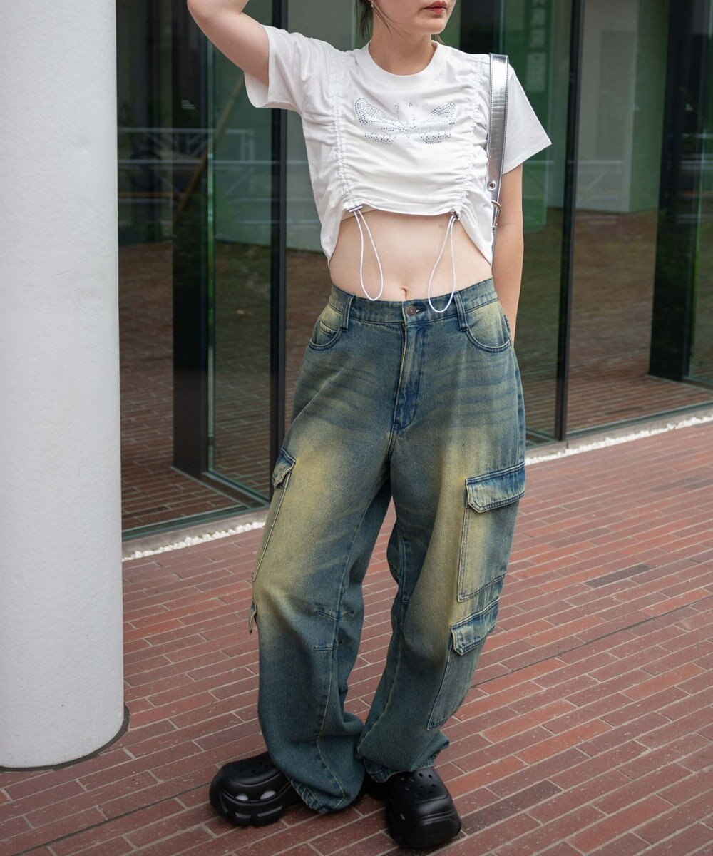 WEGO バタフライドロストラインストーンT 