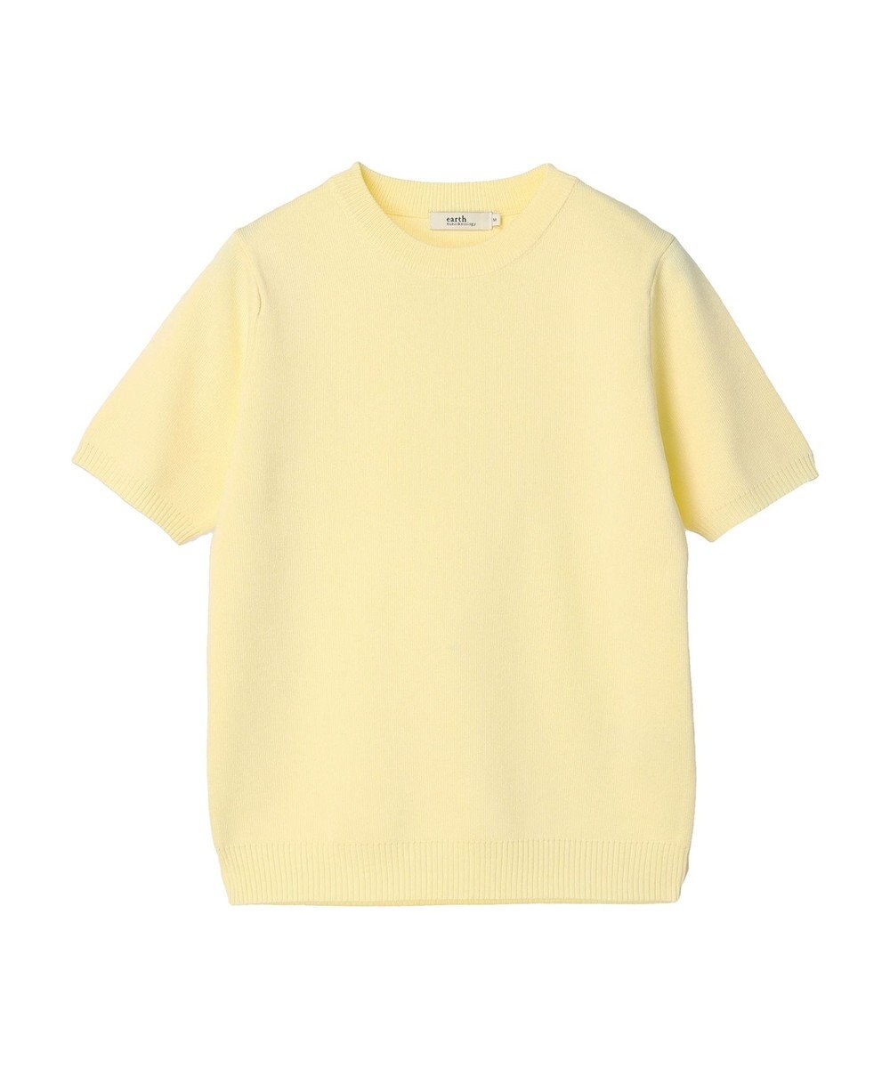 earth music&ecology 総針クルーネックハンソデプルオーバー 