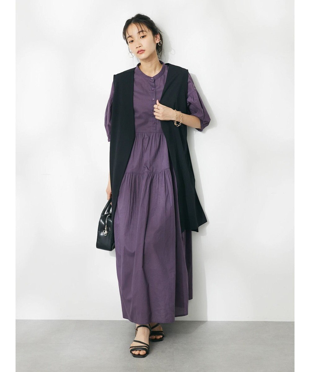 CRAFT STANDARD BOUTIQUE インド綿ティアードマキシワンピース 