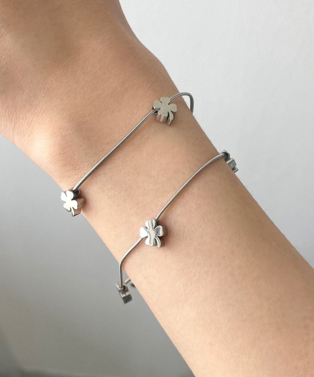 WEGO Lステンレスモチーフ2連ブレス 