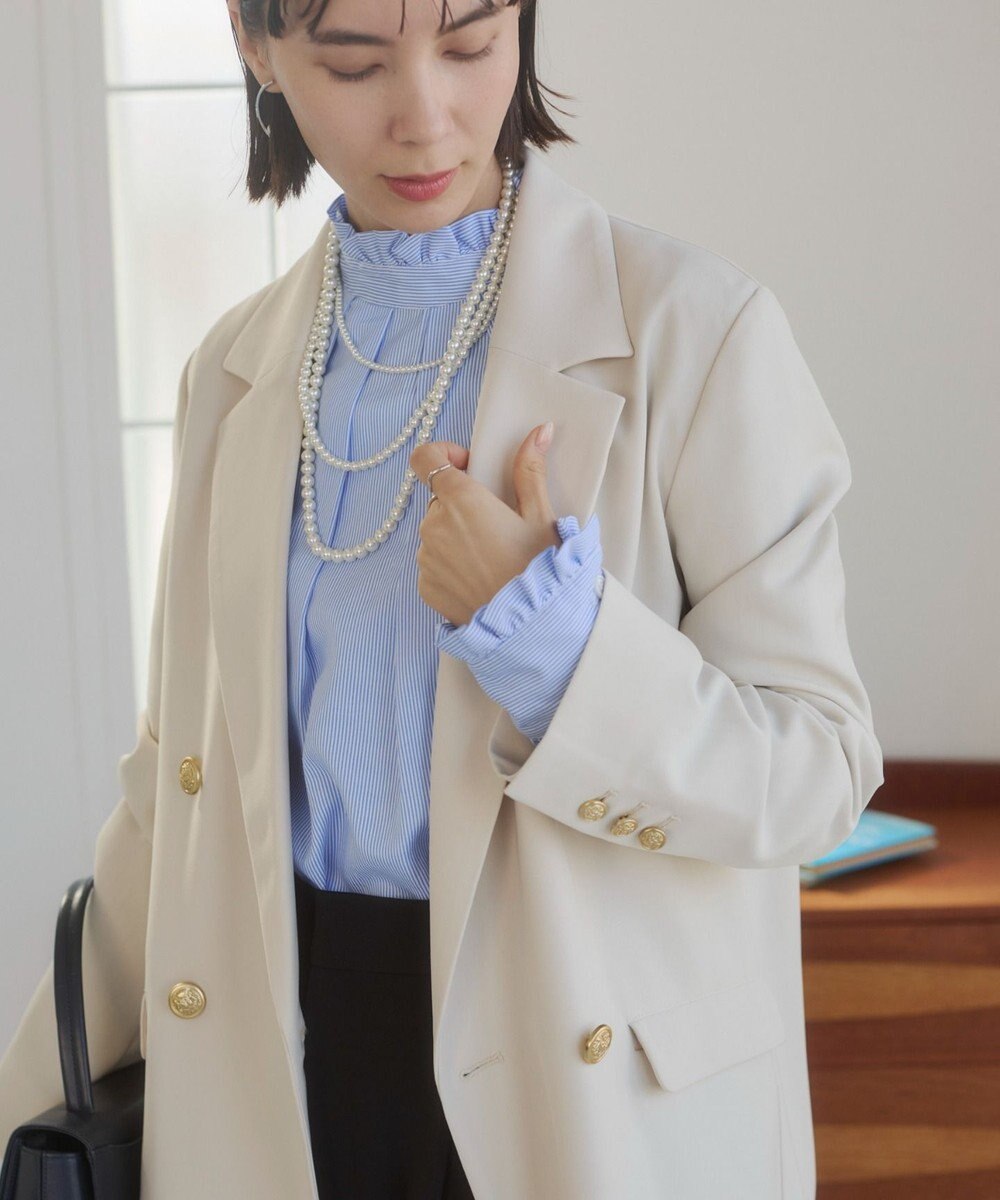 WEGO 【ANGIE VINTAGE/S/Mサイズ展開 / オケージョン対応 / セレモニー対応】ゴールドボタン テーラードジャケット / 金ボタン ダブル ブレザー 