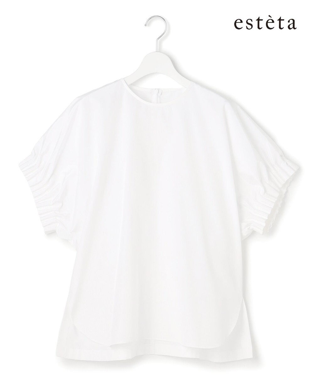 23区 L 【エステータ】ブライトローン スリーブデザイン ブラウス 