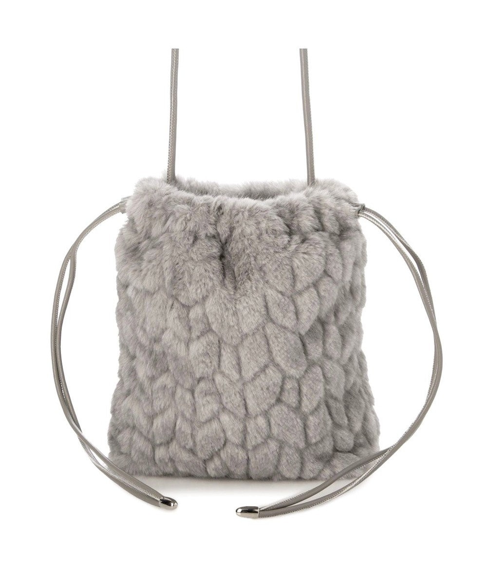 UNBILLION カシュカシュ cachecache / ミンク風カットファー巾着ミニバッグ 