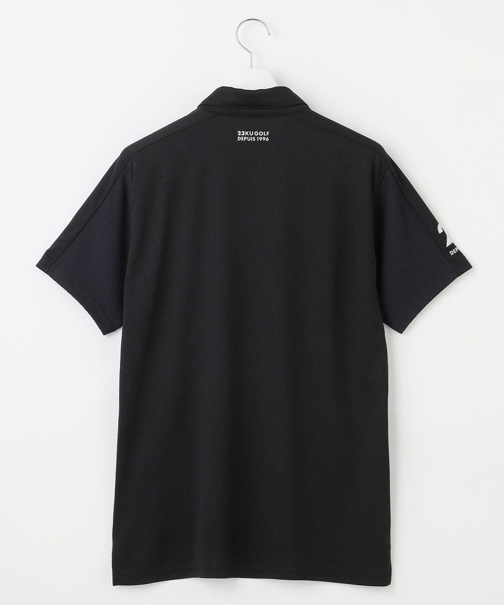 23区GOLF 【MEN】【キングサイズ/吸水速乾/UVカット】ポンチコンビポロシャツ 