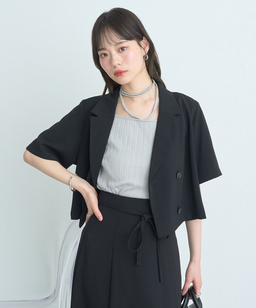 earth music&ecology ショートテーラードジャケット 