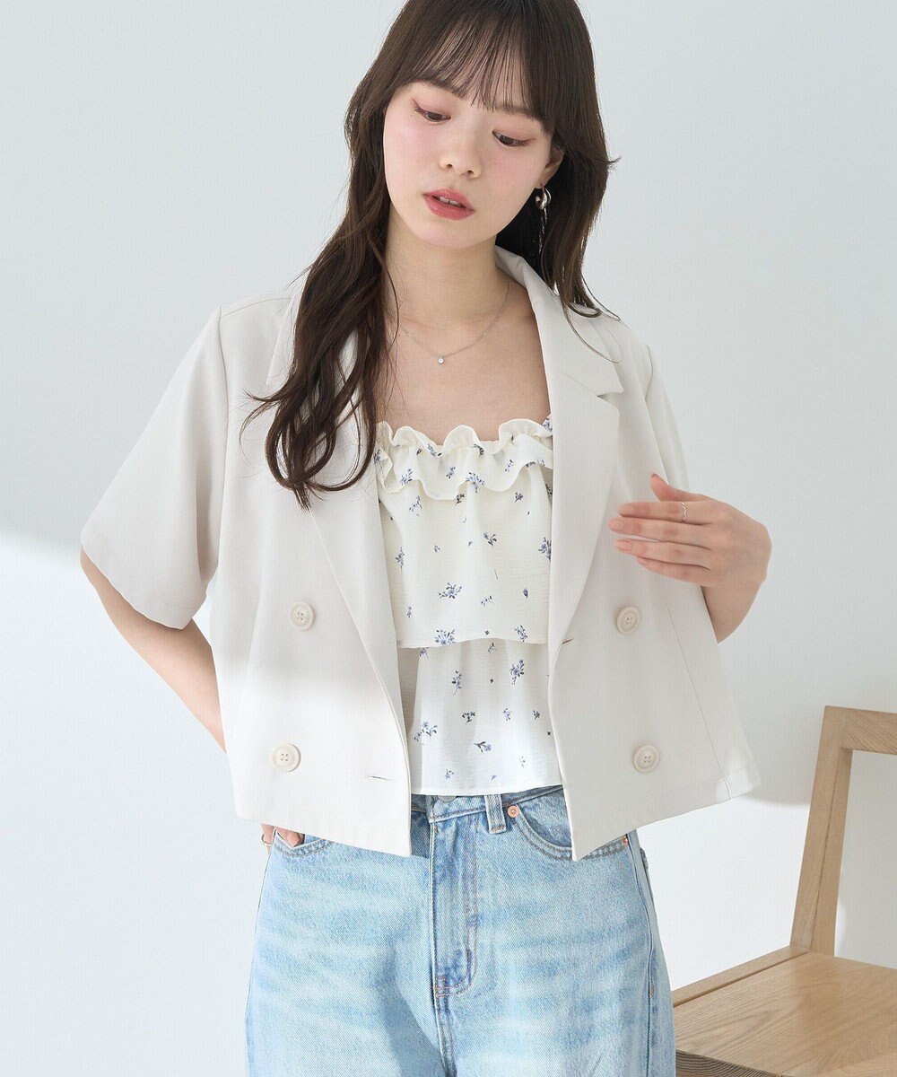 earth music&ecology ショートテーラードジャケット 