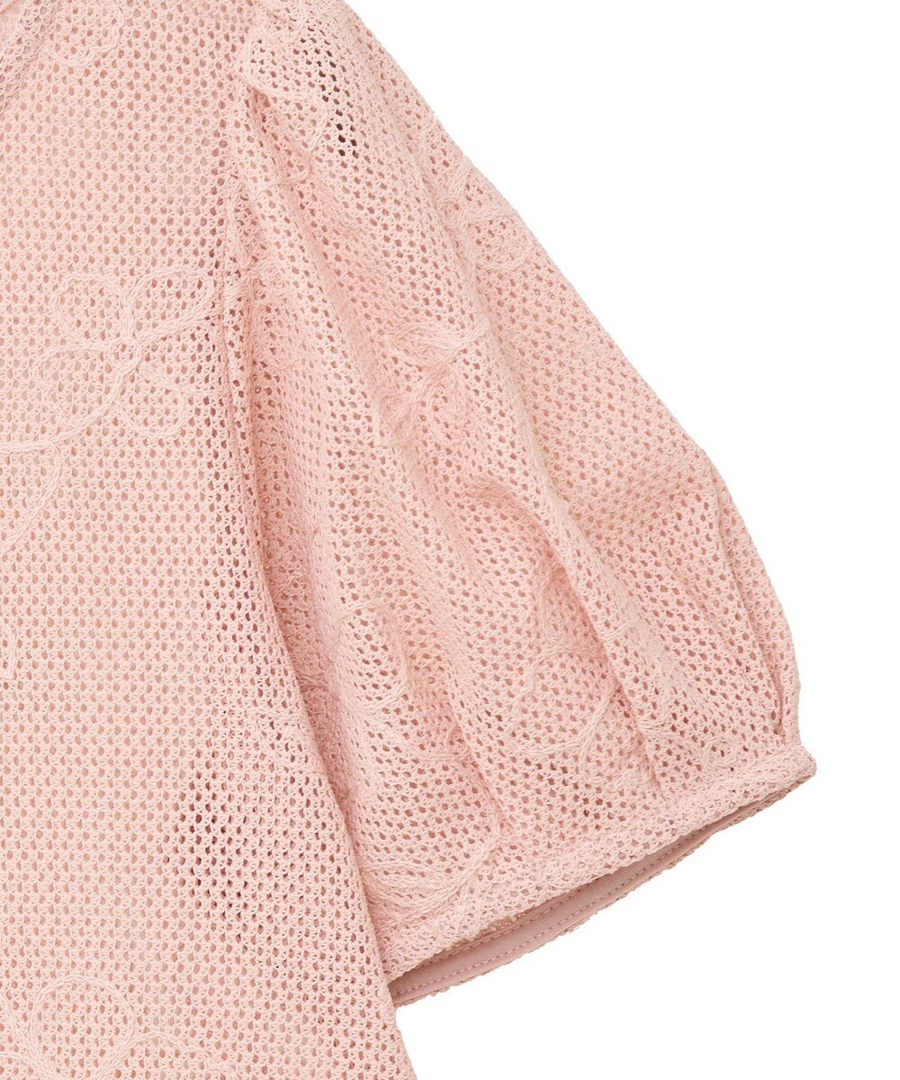 earth music&ecology フラワーコード刺繍カーディガン 