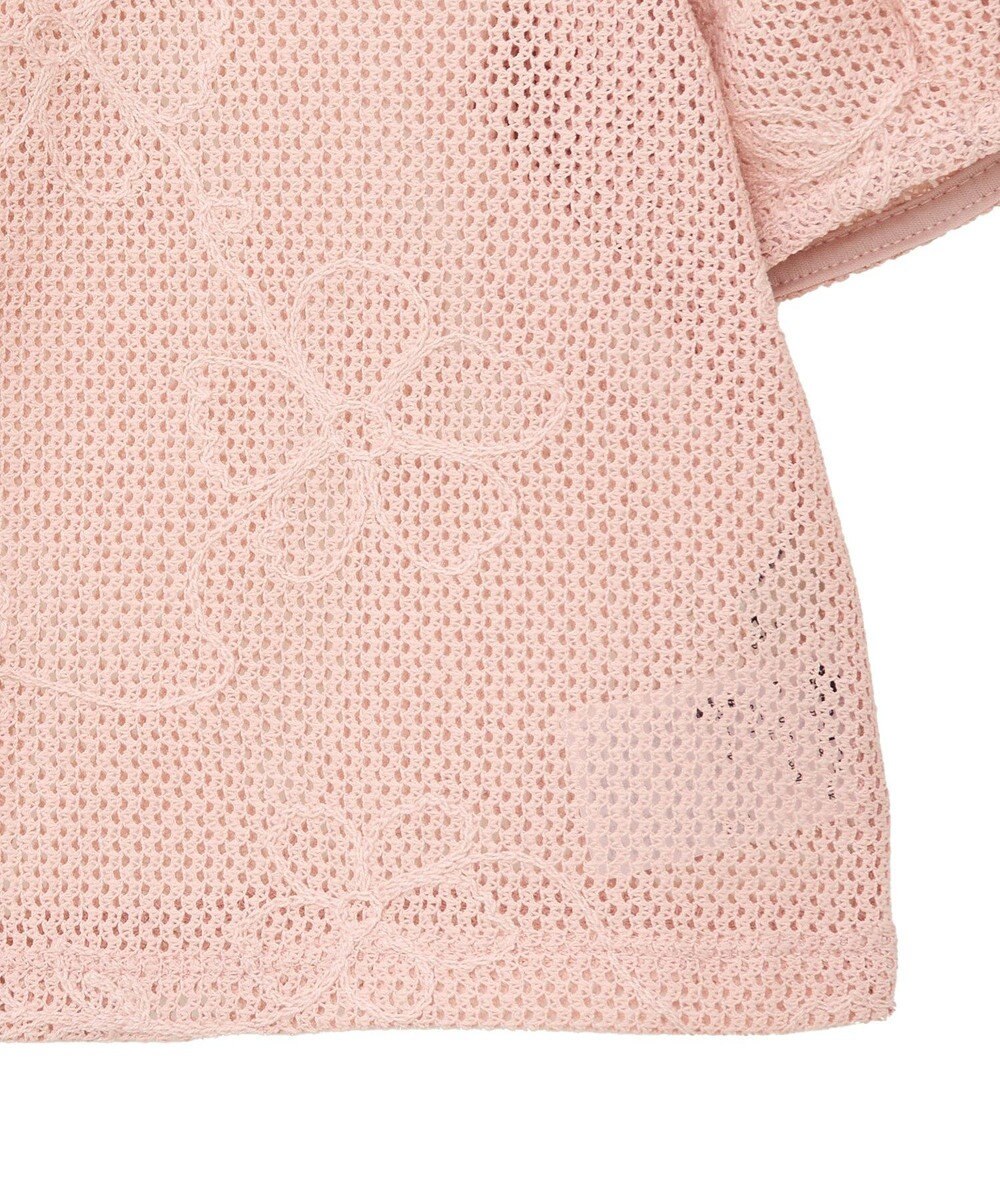 earth music&ecology フラワーコード刺繍カーディガン 