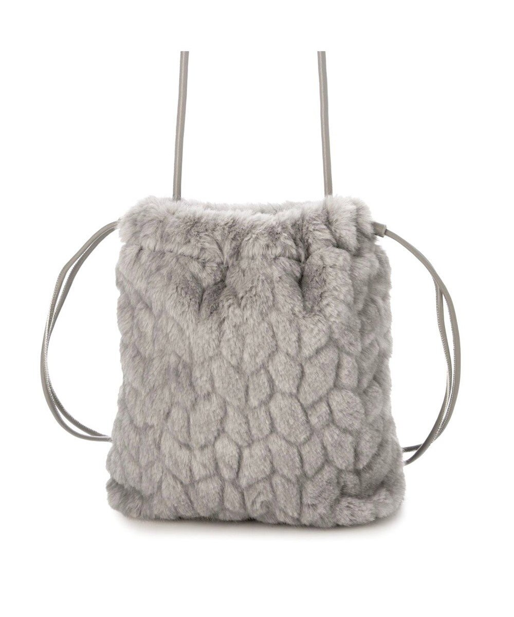 UNBILLION カシュカシュ cachecache / ミンク風カットファー巾着ミニバッグ 